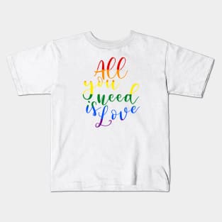 All you need is love (rainbow) Kids T-Shirt